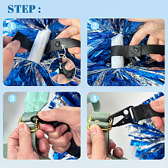 Polyester Pom Pom Holder Straps for Cheerleading Accessories&nbsp;AJEW-WH20018-07A