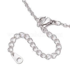 6Pcs 6 Styles Electroplated Clear AB Glass Star Moon Heart Pendant Necklaces&nbsp;NJEW-JN05146