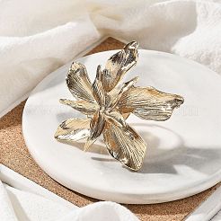 Flower Alloy Adjustable Rings for Women&nbsp;RJEW-B108-01KCG