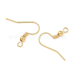 SHEGRACE Brass French Hooks with Coil and Ball&nbsp;XGR0001G-01G