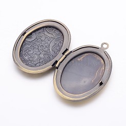 Brass Locket Pendants&nbsp;ECF133-1AB