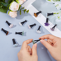 12Pcs 12 Styles Star with Moon Gemstone Car Air Vent Clips&nbsp;HJEW-FH00244