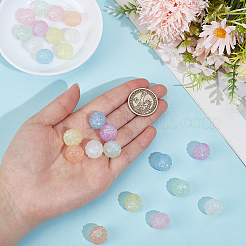 28Pcs 7 Colors Luminous Acrylic Beads&nbsp;OACR-PA0002-08