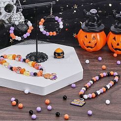 1200Pcs 4 Colors Halloween Themed Opaque Acrylic Beads&nbsp;MACR-SC0001-43