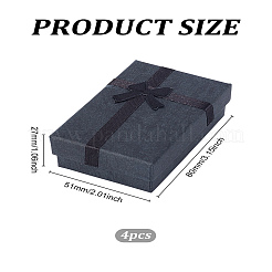 4Pcs Rectangle Paper Jewelry Gift Boxes with Bowknot&nbsp;CON-LP0001-40A