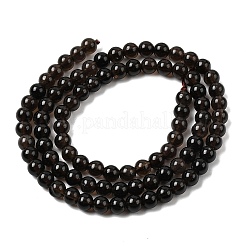 Natural Smoky Quartz Round Beads Strands&nbsp;G-E329-4mm-38