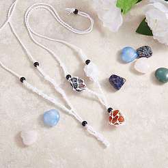 Adjustable Braided Nylon Cord Macrame Pouch Necklace Making&nbsp;NJEW-SW00019-01