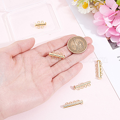 6Pcs 3 Styles Brass Slide Lock Clasps&nbsp;KK-BBC0027-56