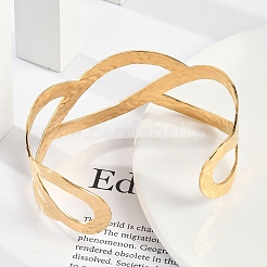 304 Stainless Steel Open Cuff Bangles&nbsp;BJEW-R008-02G