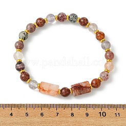 Natural Ferruginous Quartz & Super Seven Quartz Beaded Bracelets&nbsp;BJEW-JB13927