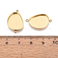 304 Stainless Steel Connector Cabochon Settings&nbsp;STAS-Q113-36G