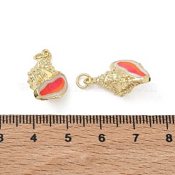 Brass Enamel Pendants&nbsp;KK-CBADC51-15G