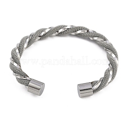 304 Stainless Steel Cuff Bangles for Women&nbsp;STAS-M023-18D