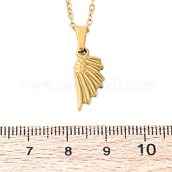 Wing 304 Stainless Steel Pendant Necklaces&nbsp;NJEW-H059-22G