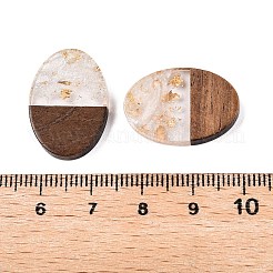 Transparent Resin and Walnut Wood Pendants&nbsp;RESI-T057-04N