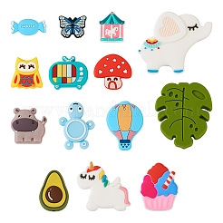 14Pcs 14 Style Food Grade Eco-Friendly Silicone Beads&nbsp;SIL-TA0001-58