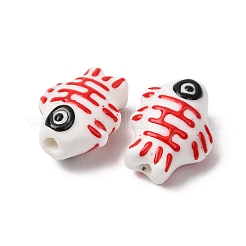 Handmade Printed Porcelain Beads&nbsp;PORC-F005-03B-01