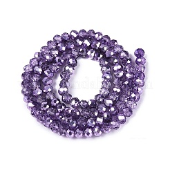 Transparent Electroplate Glass Beads Strands&nbsp;EGLA-Q131-01A-04