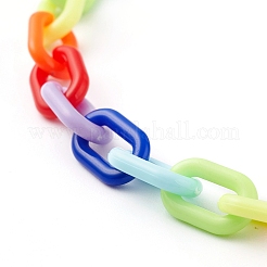 Handmade Opaque Acrylic Cable Chains&nbsp;AJEW-JB01034