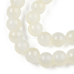 Baking Paint Imitation Jade Glass Round Bead Strands&nbsp;X1-DGLA-N003-6mm-02