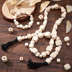 150Pcs 6 Styles Natural Unfinished Wood Beads&nbsp;WOOD-PH0001-92