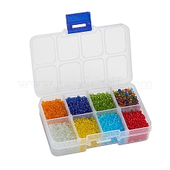 8 Colors Glass Seed Beads&nbsp;SEED-YW0001-55