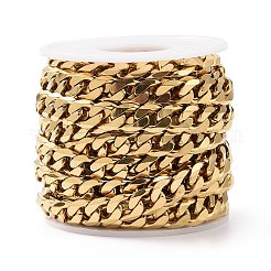Ion Plating(IP) 304 Stainless Steel Cuban Link Chains&nbsp;CHS-L020-023G