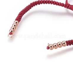 Nylon Cord Braided Bead Bracelets Making&nbsp;BJEW-F360-FRG15