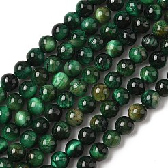 Dyed Natural Tiger Eye Beads Strands&nbsp;X-G-G102-A01-02