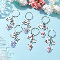 10Pcs 10 Styles Acrylic Keychains&nbsp;KEYC-JKC00762