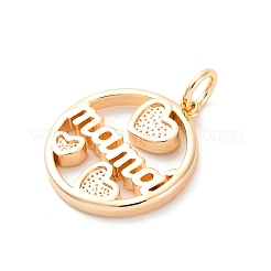 Mother's Day Brass Pendants&nbsp;KK-D360-19G