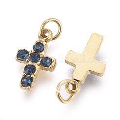 316 Surgical Stainless Steel Tiny Cross Charms&nbsp;STAS-F256-023B-G