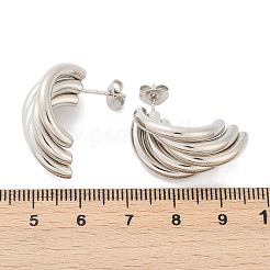 201 Stainless Steel Stud Earrings&nbsp;LS-EJEW-Q026-23P