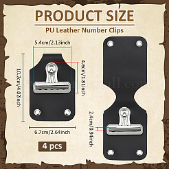 4Pcs PU Leather Number Clips&nbsp;FIND-BC0014-61