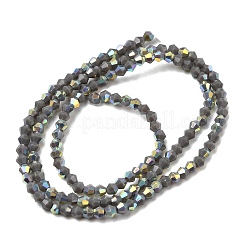 AB Color Plated Opaque Glass Beads Strands&nbsp;GLAA-G127-02B