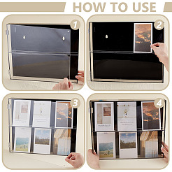 2-Tier Rectangle Wall Mounted Acrylic Baseball Card Display Cases with Magnetic Lid&nbsp;ODIS-WH0331-19A
