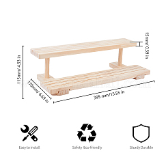2-Tier Wooden Jewelry Organizer Display Risers&nbsp;ODIS-WH0058-18B