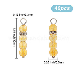 40Pcs Natural Citrine Pendants&nbsp;G-FG0001-09