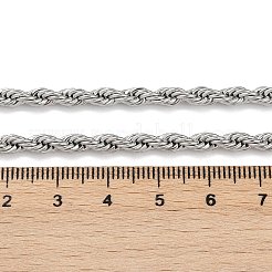 Tarnish Resistant 304 Stainless Steel Rope Chain Necklaces&nbsp;X-STAS-M174-013P