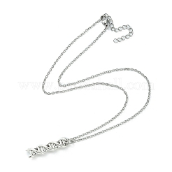 DNA Double Helix Alloy Pendant Necklaces & Danhle Earrings Jewelry Sets&nbsp;SJEW-JS01279