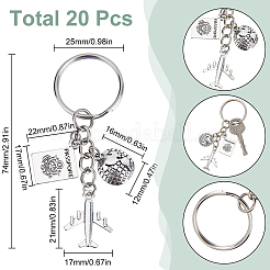 20Pcs Alloy Keychain&nbsp;KEYC-SC0001-16A