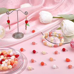 120Pcs 6 Colors Dyed Synthetic Coral Beads&nbsp;CORA-SC0001-28B