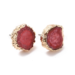 Natural Dyed Quartz Stud Earrings&nbsp;EJEW-P166-B