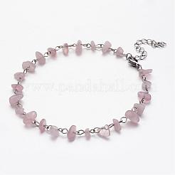 Natural Gemstone Chip Beaded Anklets&nbsp;AJEW-AN00175