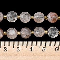 Natural Black Gold Rutilated Quartz Beads Strands&nbsp;G-C116-A182-02