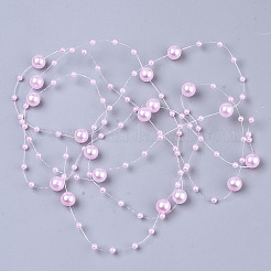 ABS Plastic Imitation Pearl Beaded Trim Garland Strand&nbsp;SACR-T354-01D