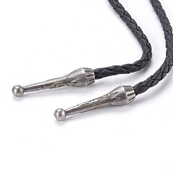 Imitation Leather Alloy Bolo Tie for Men&nbsp;NJEW-H309-01A