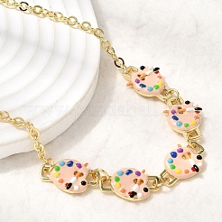Brass Enamel Pendant Necklaces&nbsp;NJEW-B157-07G-02