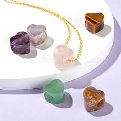 Valentine's Day Theme 10Pcs 5 Style Natural Gemstone European Beads&nbsp;G-LS0001-71