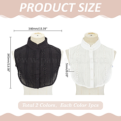 2Pcs 2 Colors Cotton Shirt Neck Collar&nbsp;AJEW-ME0002-08